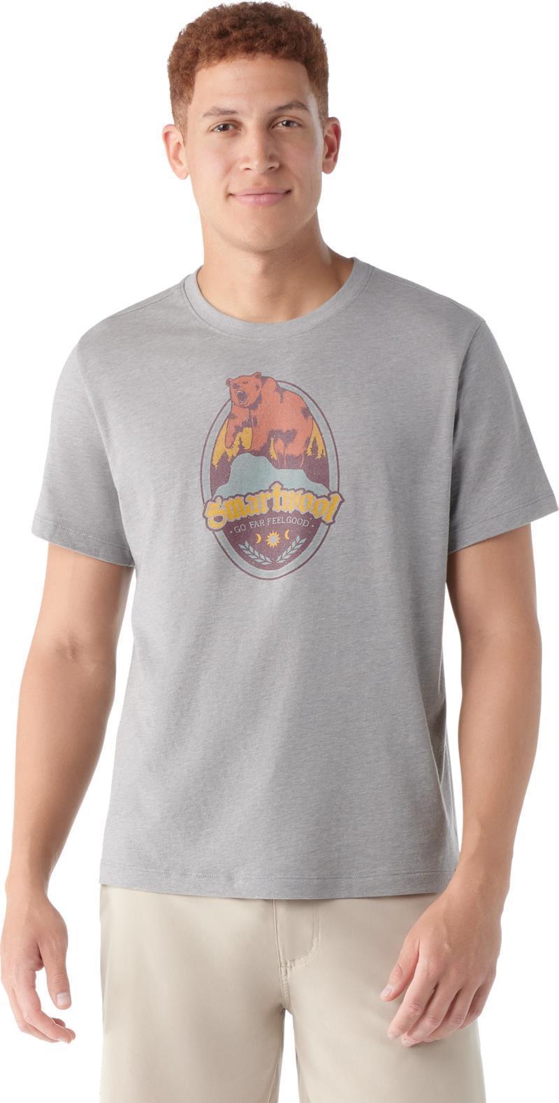 Bear Attack Graphic SS Tee - Unisex - Light Gray Heather 2