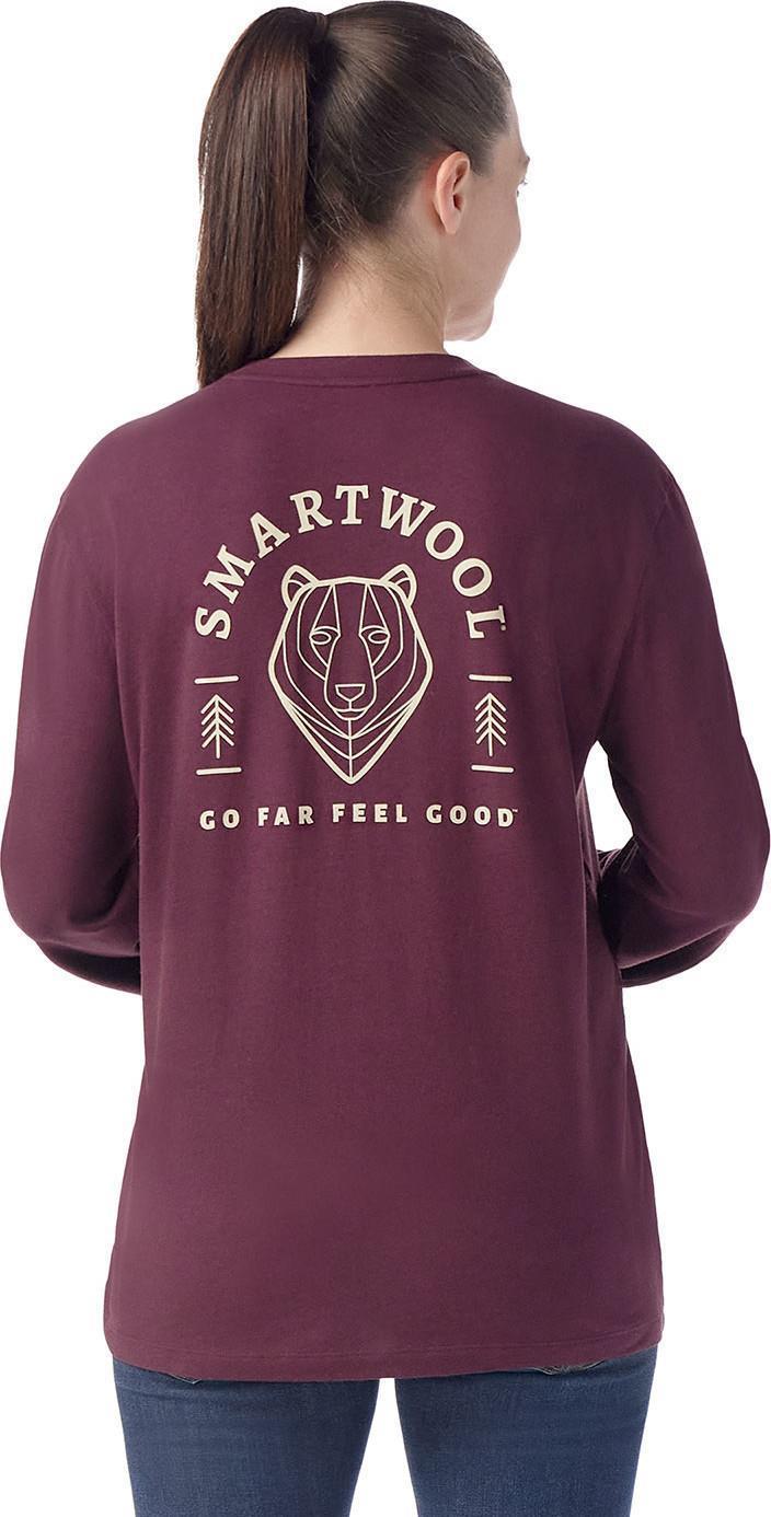 Bear Stare Graphic LS Tee - Unisex - eggplant 1