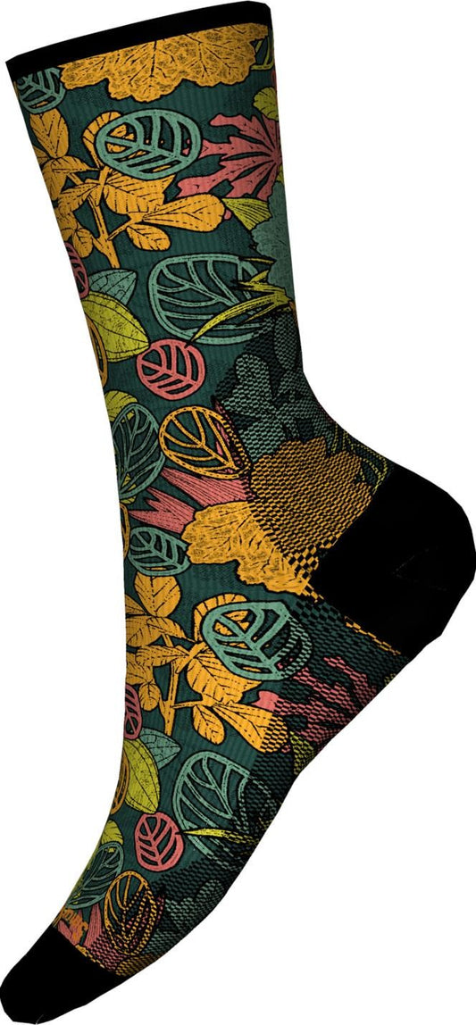 Bike Zero Cushion Aloha Forest Print Crew Socks - Mens - twilight blue 1