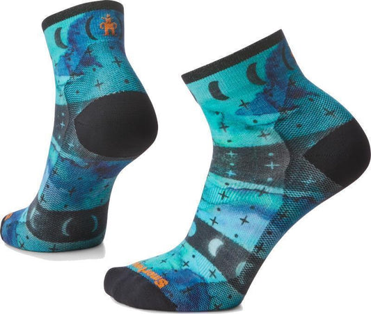 Bike Zero Cushion Celestial Print Ankle Socks - Womens - Capri 1