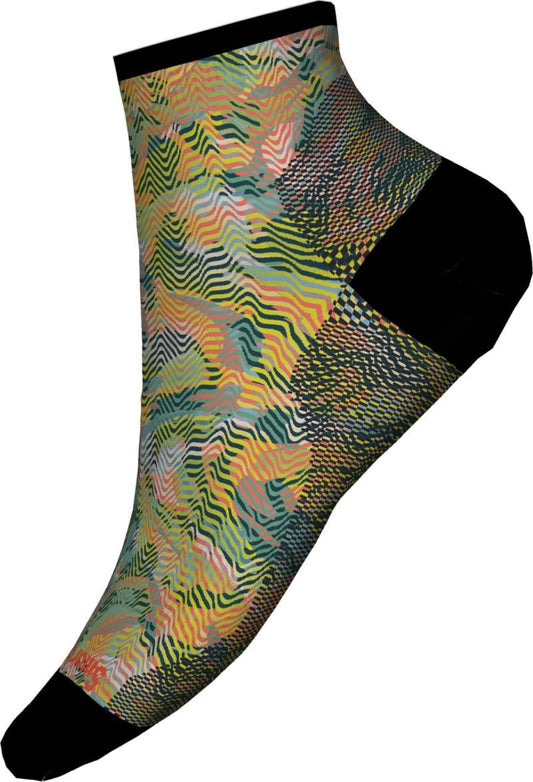 Bike Zero Cushion Jungle Music Print Ankle Socks - Womens - honey gold 1