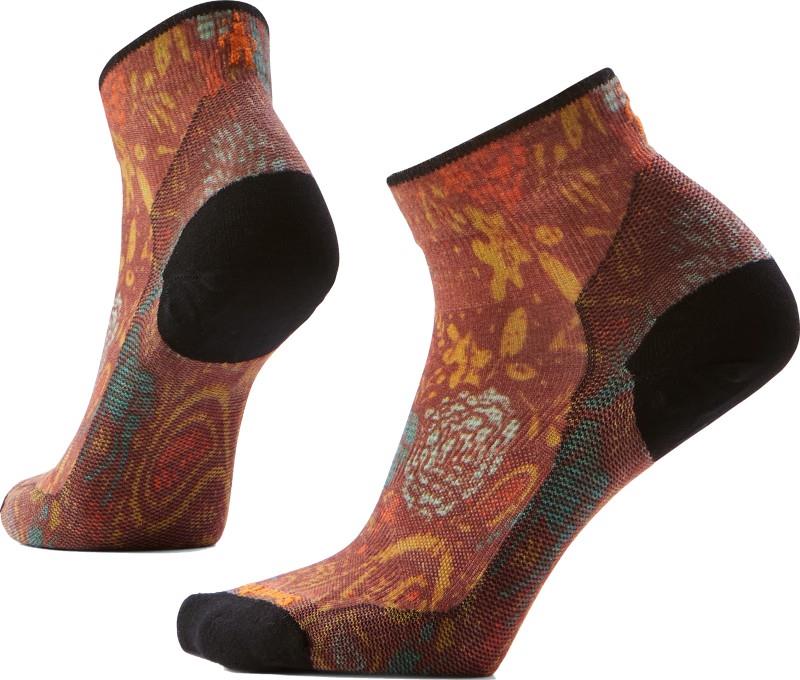 Bike Zero Cushion Paisley Print Ankle Socks - Womens - picante 1