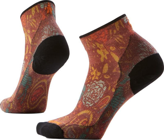 Bike Zero Cushion Paisley Print Ankle Socks - Womens - picante 1