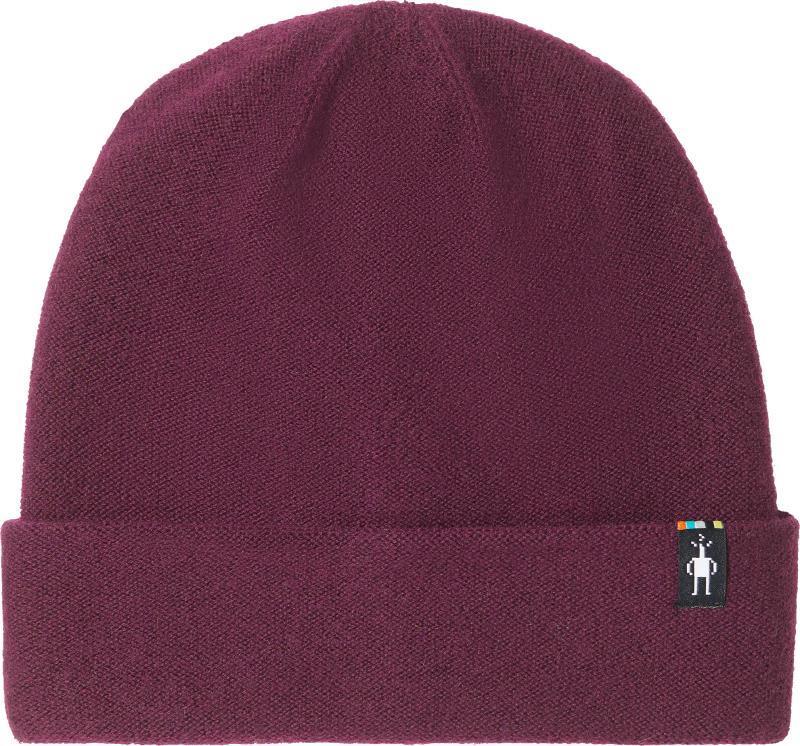 Boiled Wool Beanie - Eggplant 1