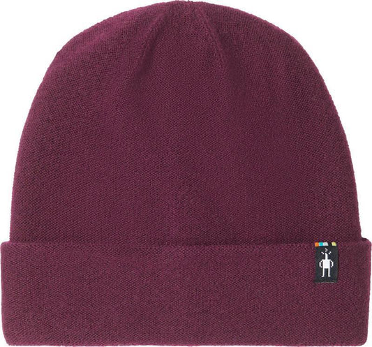 Boiled Wool Beanie - Eggplant 1