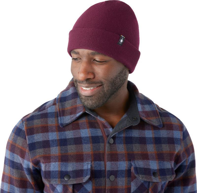 Boiled Wool Beanie - Eggplant 2