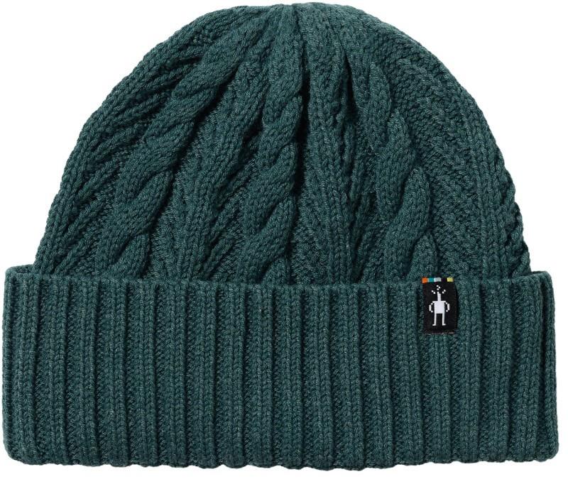 Cable Knit Beanie - dusty teal heather 1