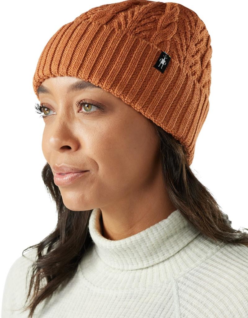 Cable Knit Beanie - terracotta 1