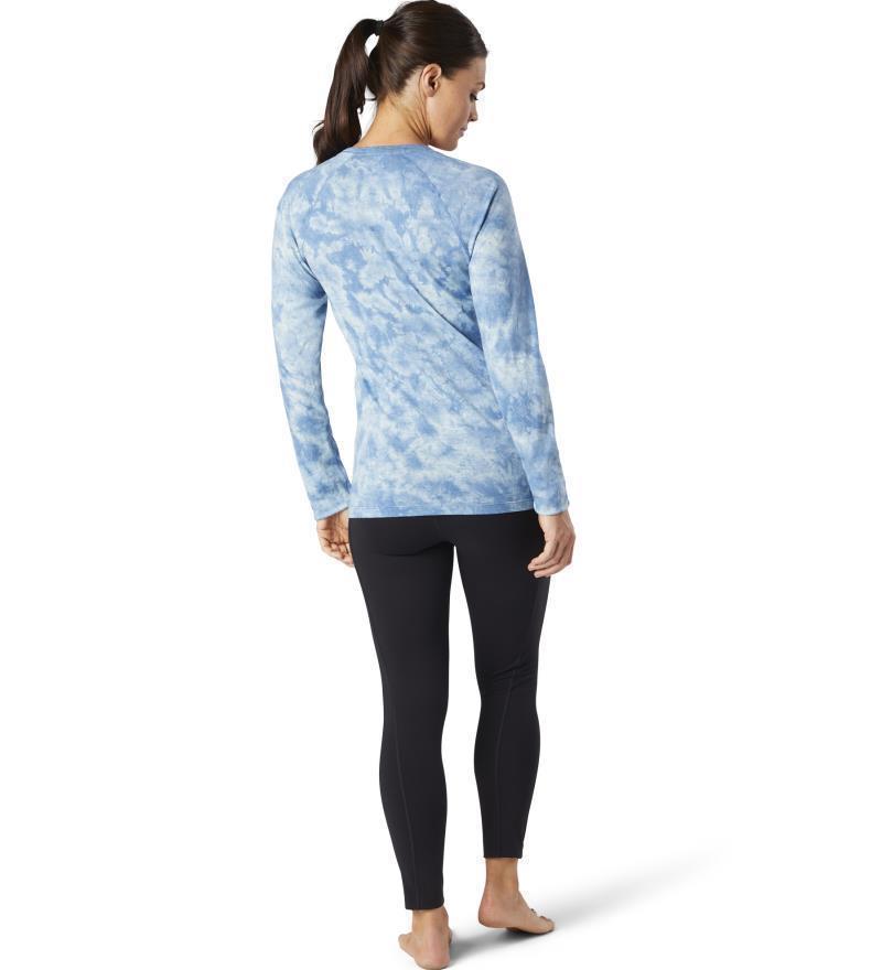 Classic All-Season (150) Merino Base Layer LS - Womens - Cloudy Blue Marble Wash 3