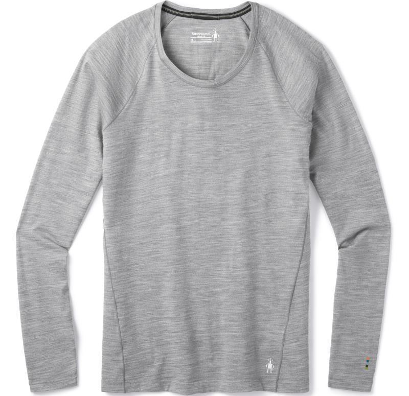 Classic All-Season (150) Merino Base Layer LS - Womens - Light Gray Heather 1