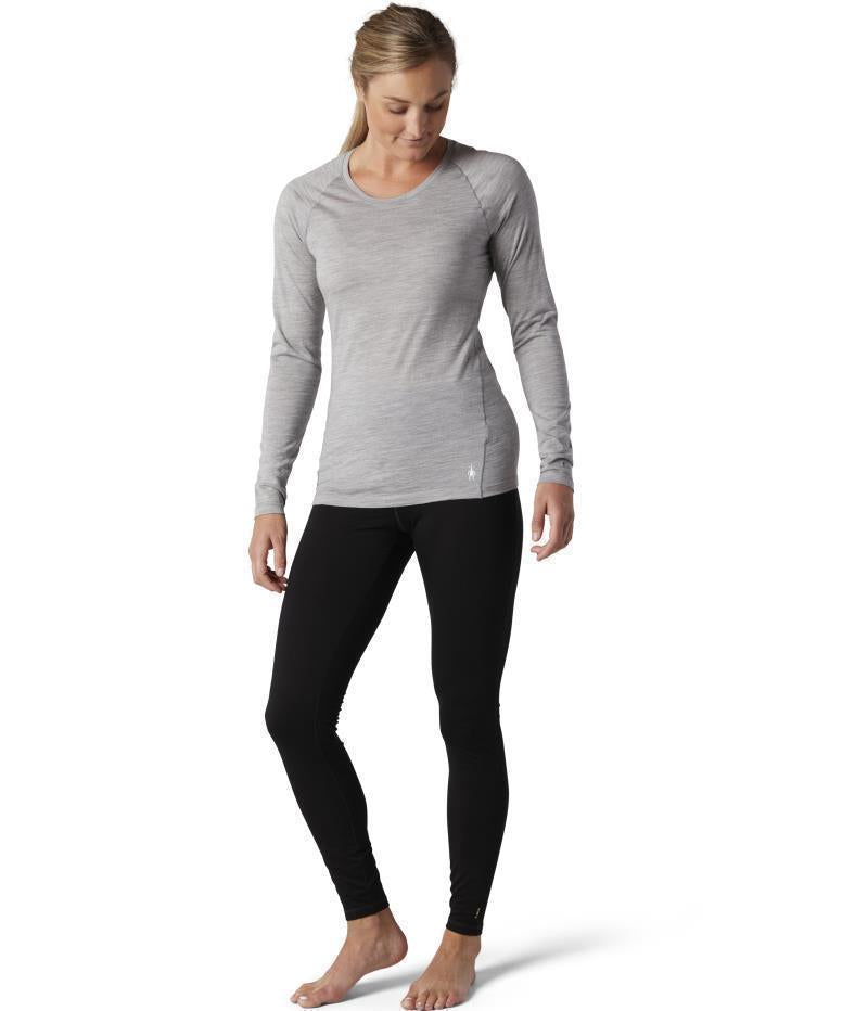 Classic All-Season (150) Merino Base Layer LS - Womens - Light Gray Heather 2
