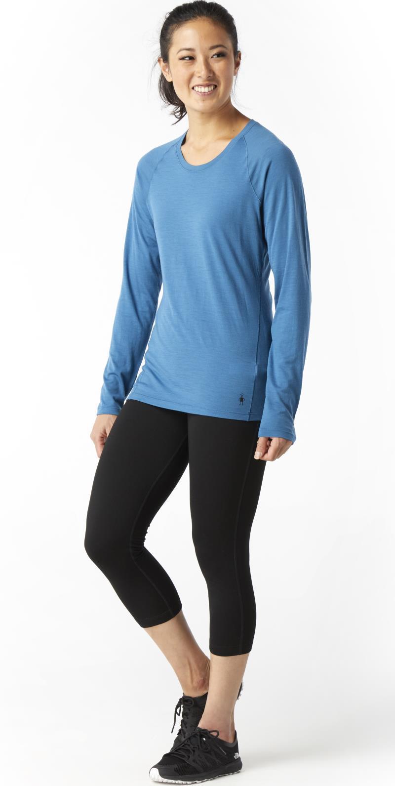 Classic All-Season (150) Merino Base Layer LS - Womens - Light Marlin Blue 2