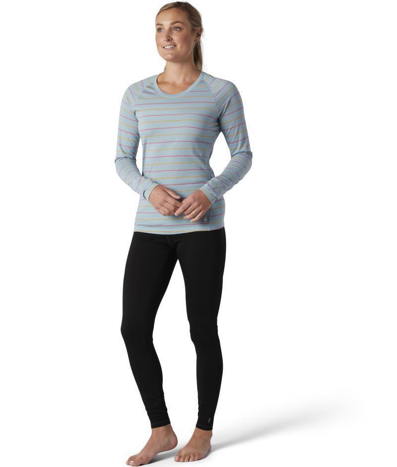 Classic All-Season (150) Merino Base Layer LS - Womens - Wave Blue Stripe 2