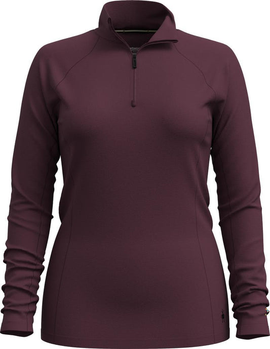Classic All-Season Merino 155 Base Layer 1/4 Zip - Womens - eggplant 1