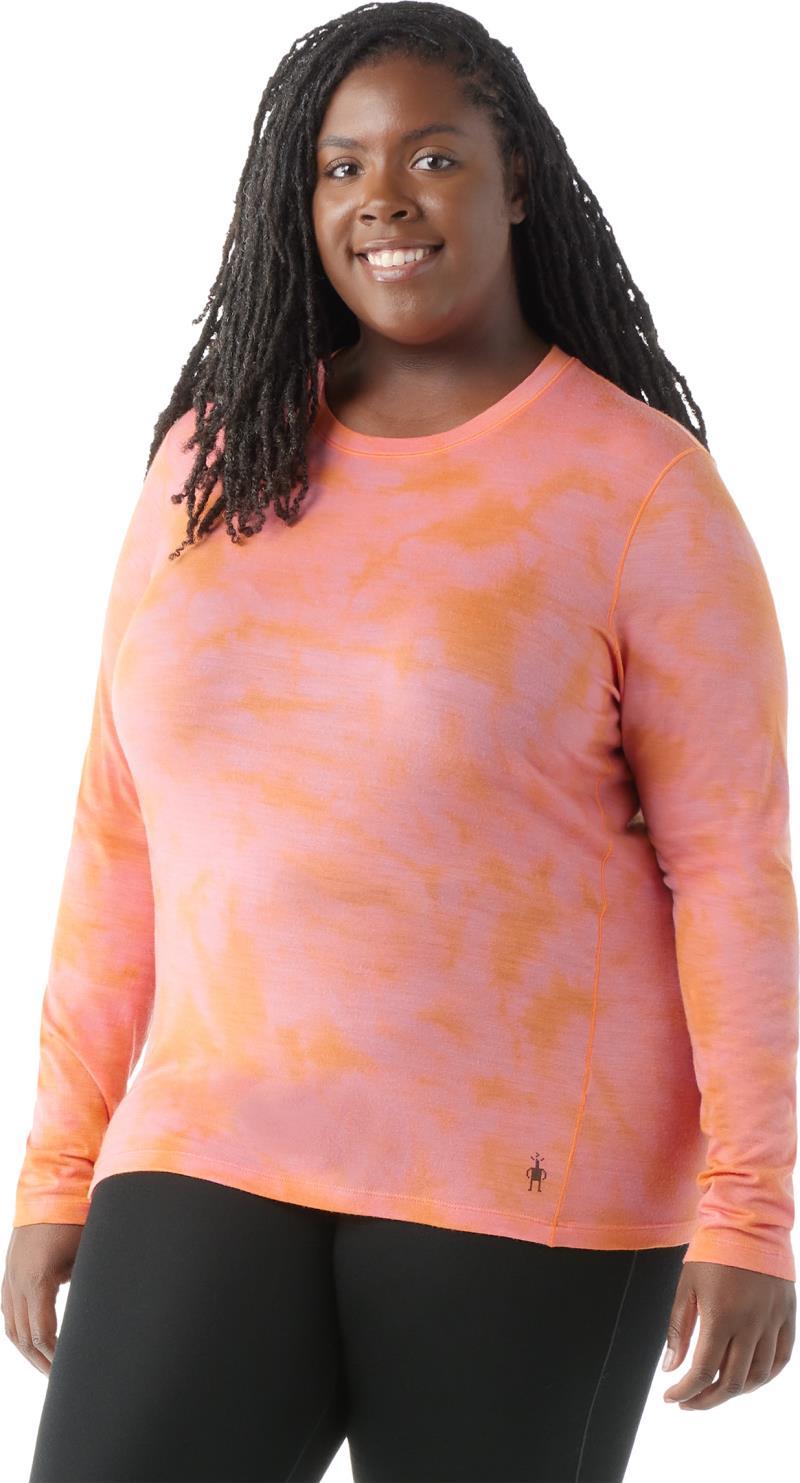 Classic All-Season Merino 155 Base Layer Crew Plus - Womens - Guava Orange Wash 1