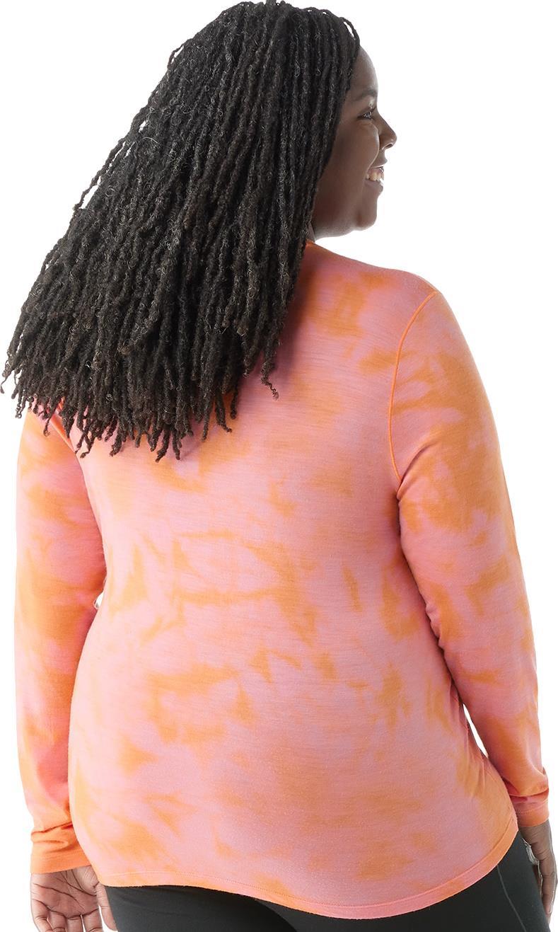 Classic All-Season Merino 155 Base Layer Crew Plus - Womens - Guava Orange Wash 2