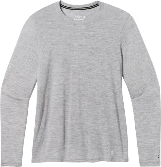 Classic All-Season Merino 155 Base Layer Crew Plus - Womens - Light Gray Heather 1