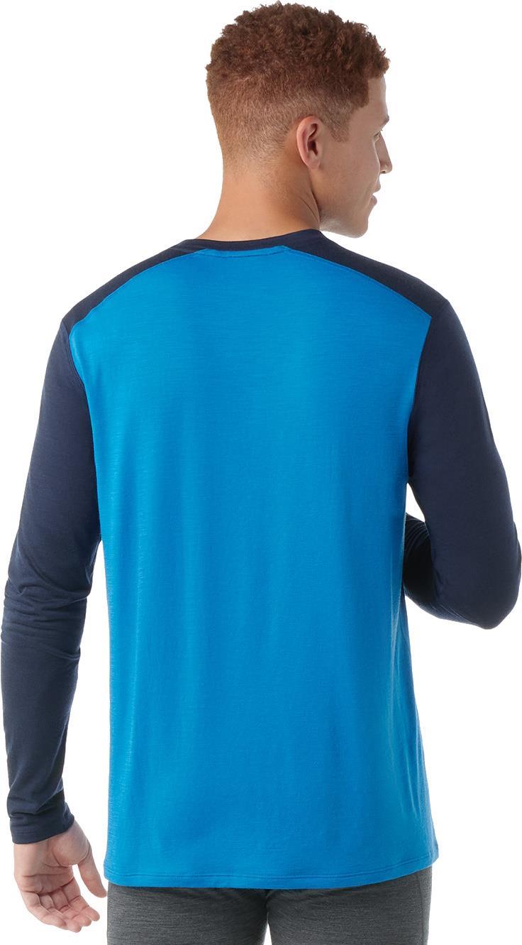 Classic All-Season Merino 155 Base Layer Crew - Mens - Laguna Blue / Deep Navy 2
