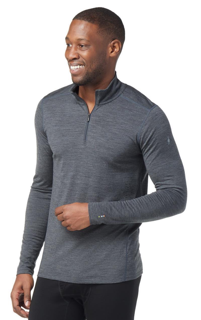 Classic All-Season Merino Base Layer 1/4 Zip - Mens - Iron Heather 2