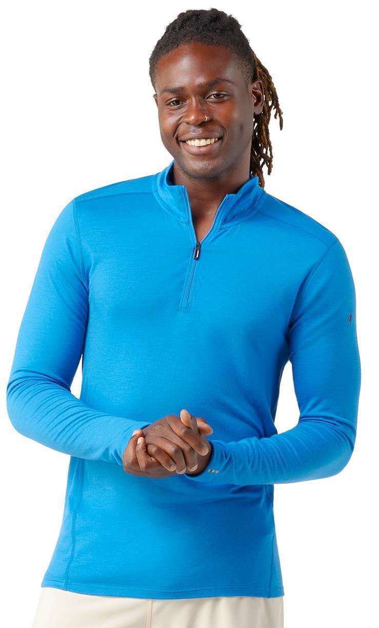 Classic All-Season Merino Base Layer 1/4 Zip - Mens - Laguna Blue 2