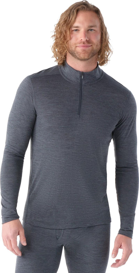 Classic All-Season Merino Base Layer 1/4 Zip - Mens - iron heather 1