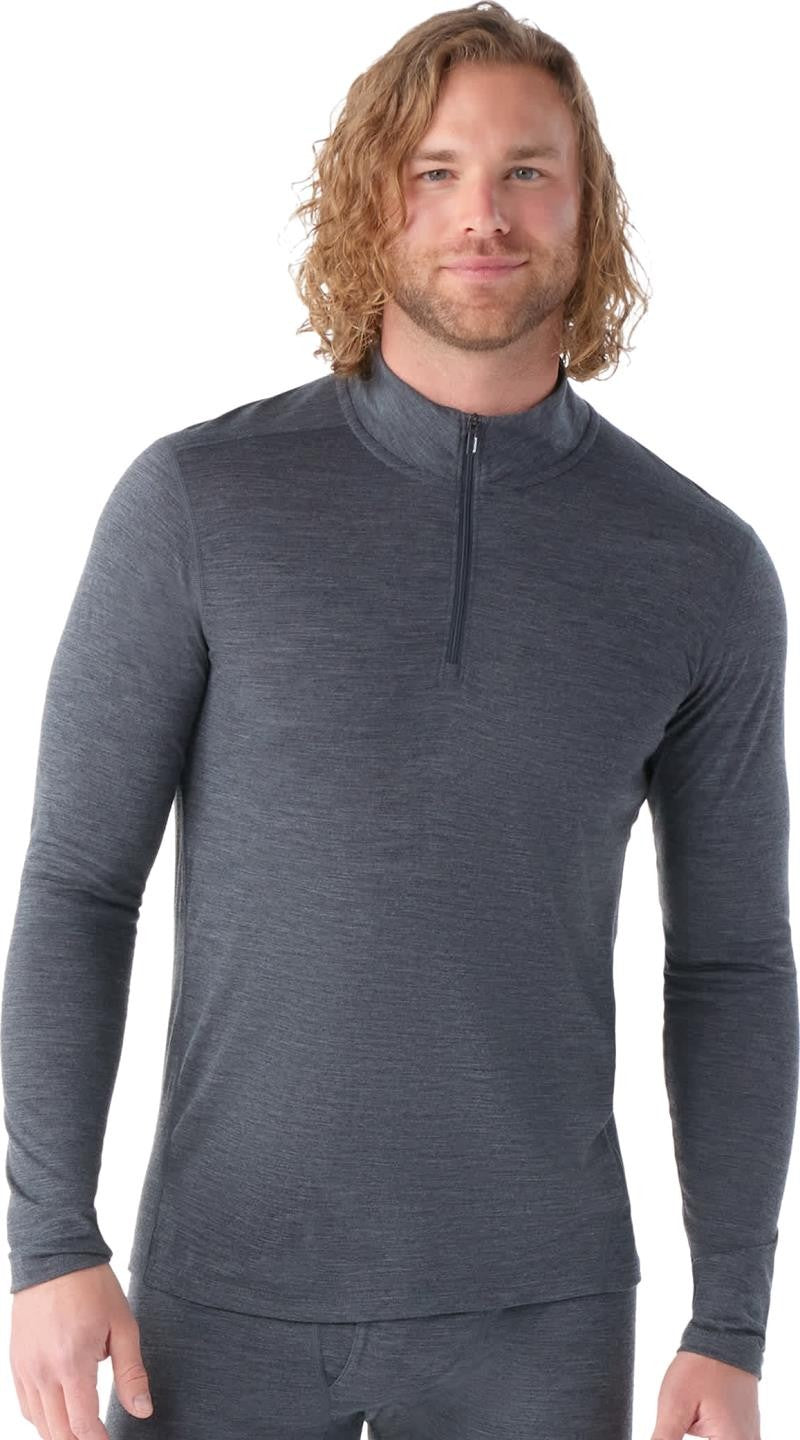 Classic All-Season Merino Base Layer 1/4 Zip - Mens - iron heather 1