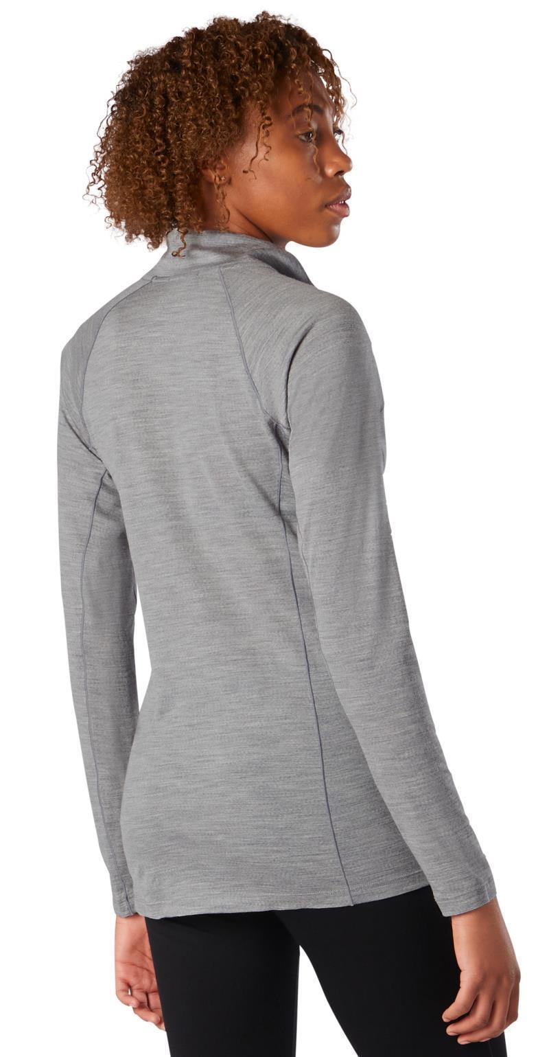 Classic All-Season Merino Base Layer 1/4 Zip - Womens - Light Gray Heather 3