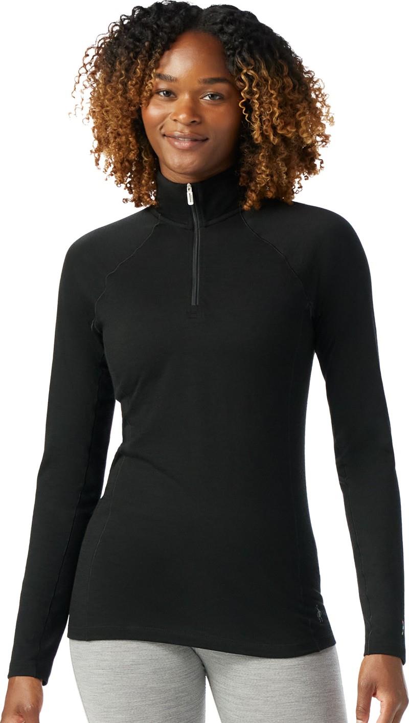 Classic All-Season Merino Base Layer 1/4 Zip - Womens - black 1