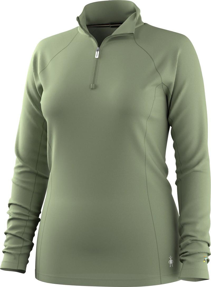 Classic All-Season Merino Base Layer 1/4 Zip - Womens - green tea 1