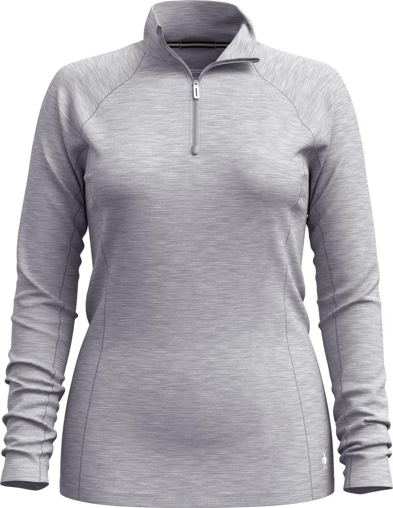 Classic All-Season Merino Base Layer 1/4 Zip - Womens - light gray heather 1