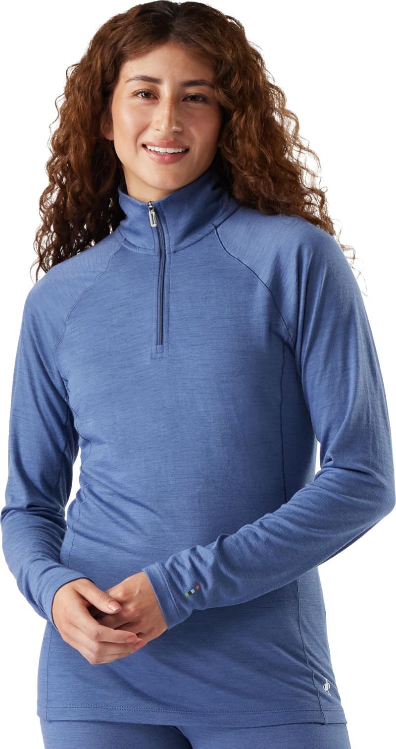 Classic All-Season Merino Base Layer 1/4 Zip - Womens - nightfall blue 1
