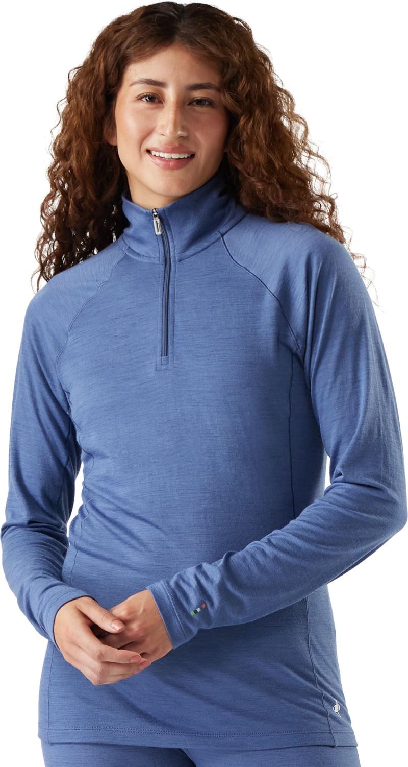 Classic All-Season Merino Base Layer 1/4 Zip - Womens - nightfall blue 1