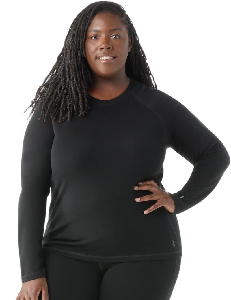 Classic All-Season Merino Base Layer Crew LS Plus - Womens - black 1