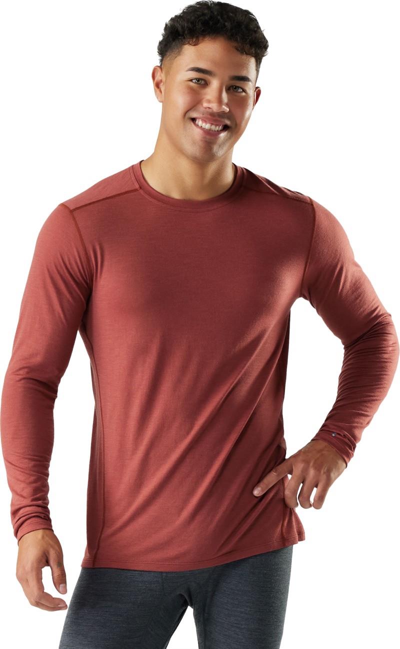 Classic All-Season Merino Base Layer Crew LS - Mens - burnt sienna 1