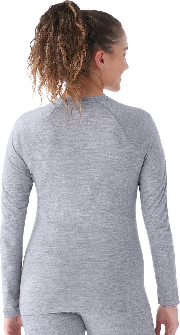 Classic All-Season Merino Base Layer Crew LS - Womens - light gray heather 1