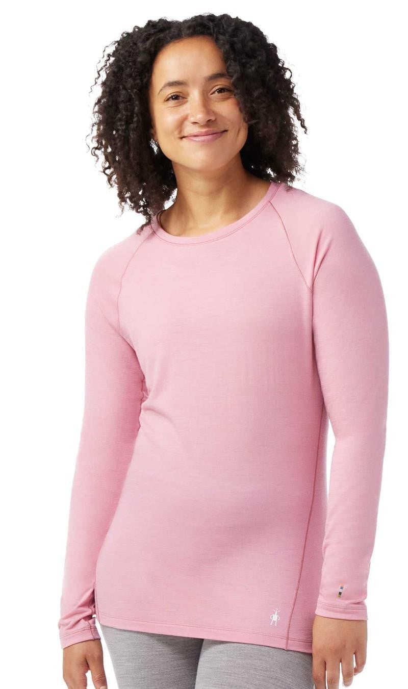 Classic All-Season Merino Base Layer Crew - Womens - faded rose 1