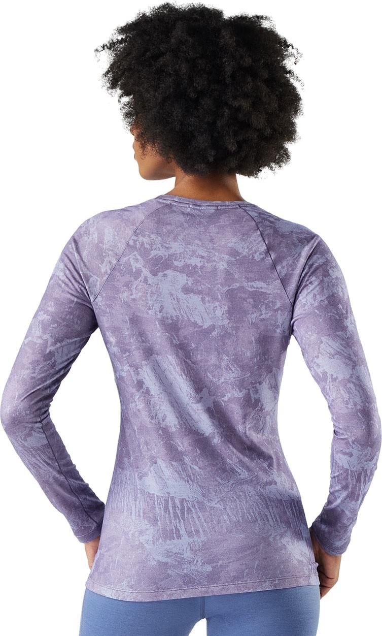 Classic All-Season Merino Base Layer Crew - Womens - purple storm mountain 1
