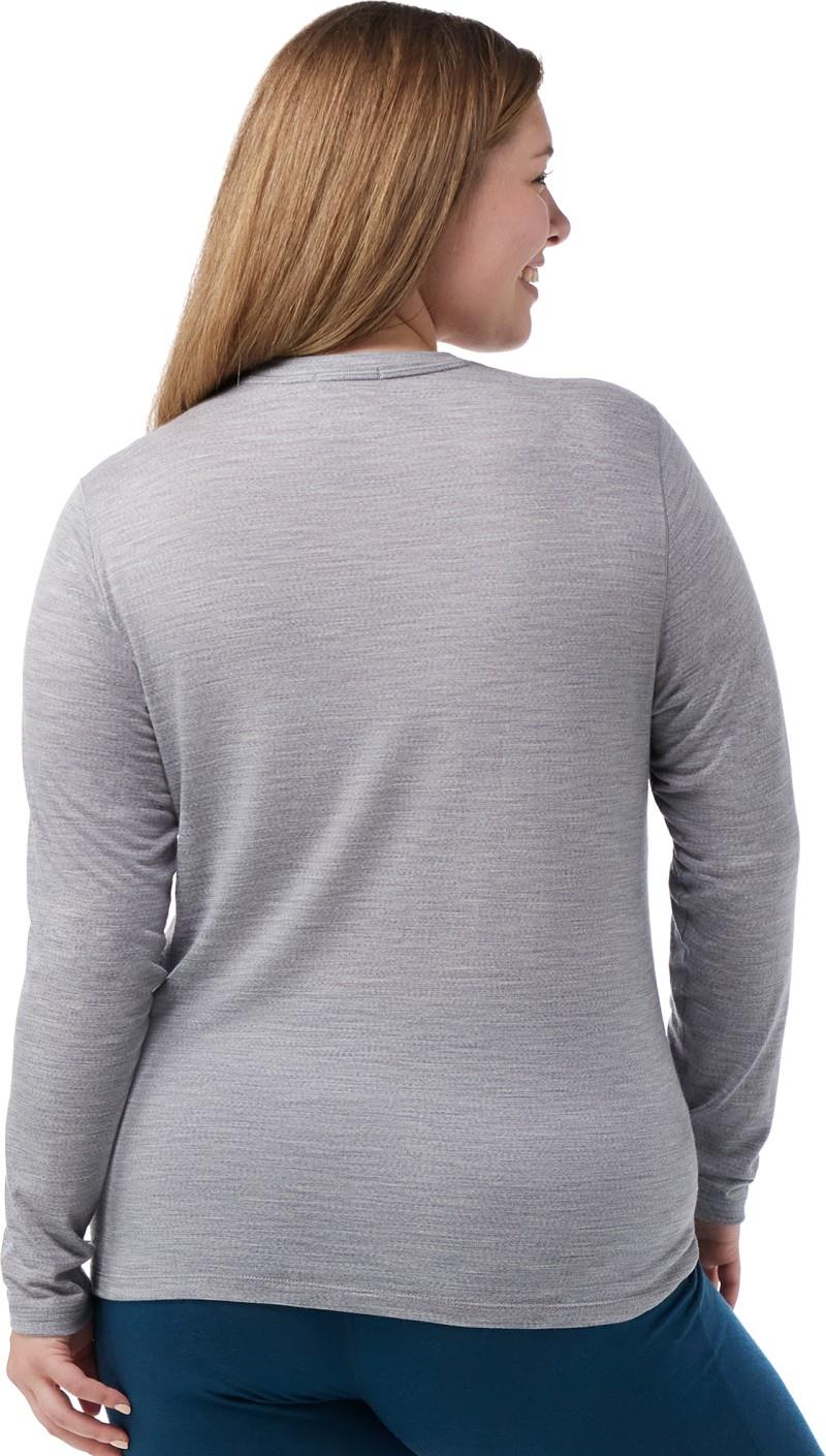 Classic All-Season Merino Base Layer LS Plus - Womens - light gray heather 1