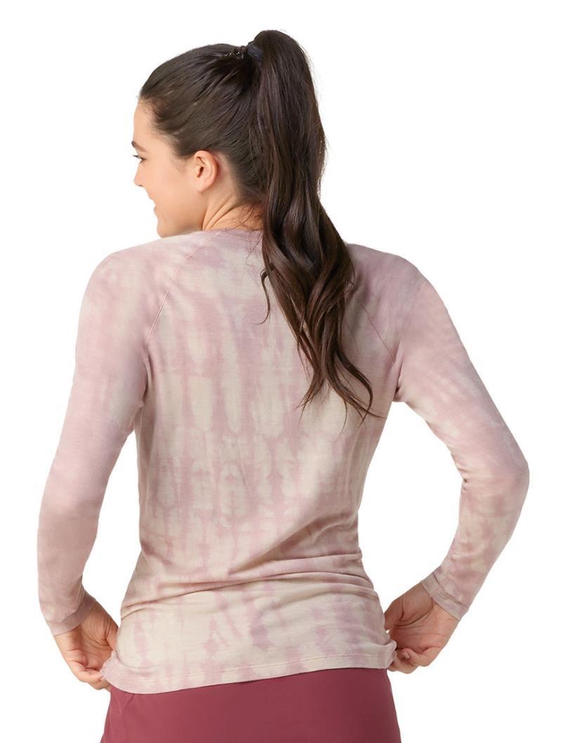 Classic All-Season Merino Plant-Based Dye Base Layer LS - Womens - light copper tie dye 1