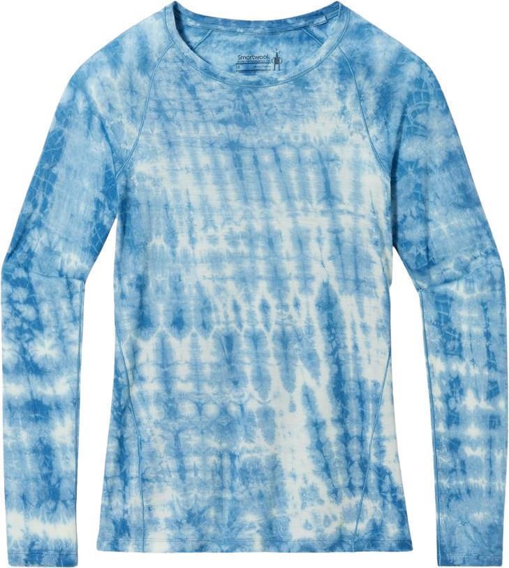 Classic All-Season Merino Plant-Based Dye Base Layer LS - Womens - light indigo tie dye 1