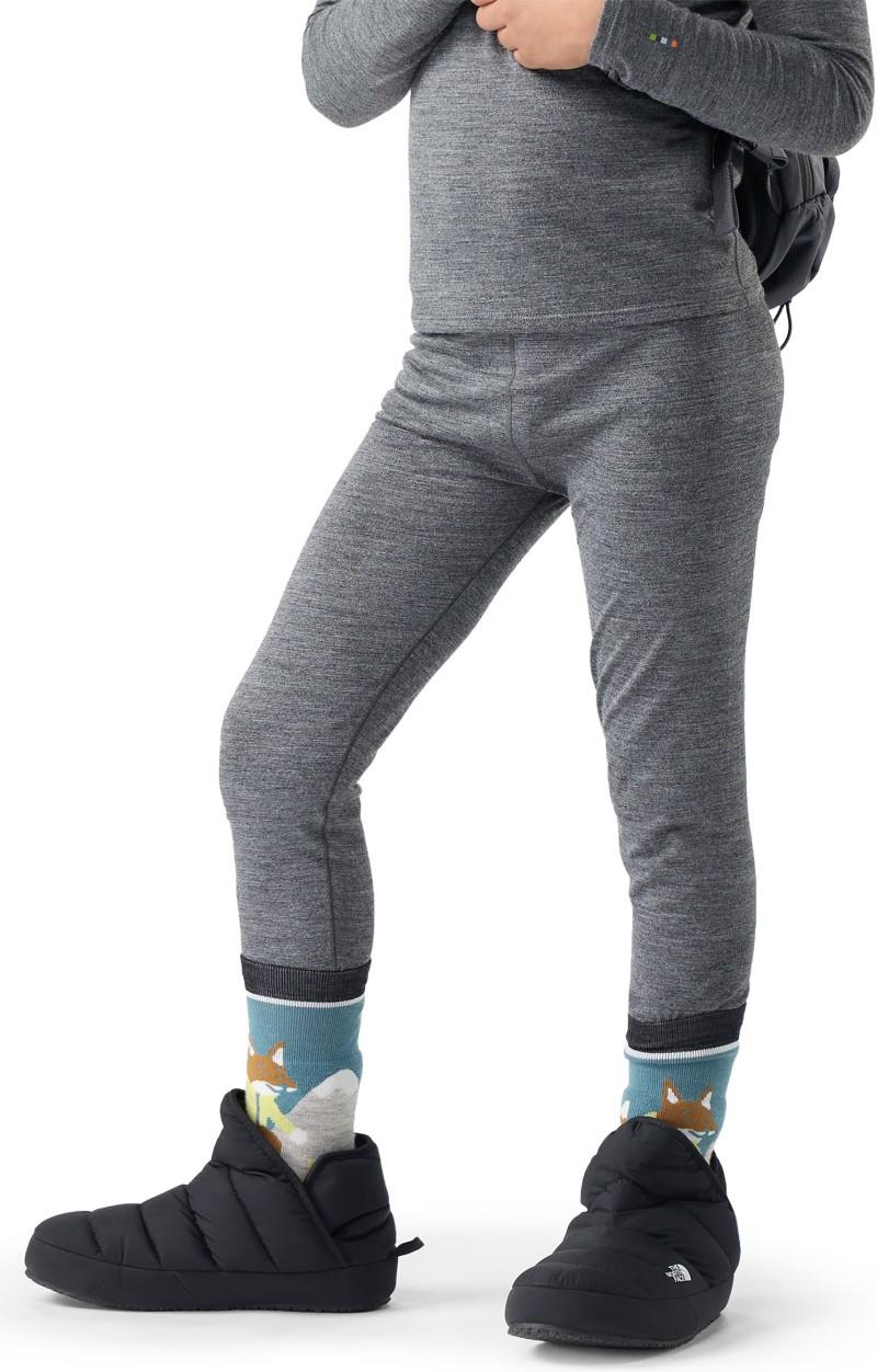 Classic Merino Blend Base Layer Bottoms - Kids - charcoal heather 1