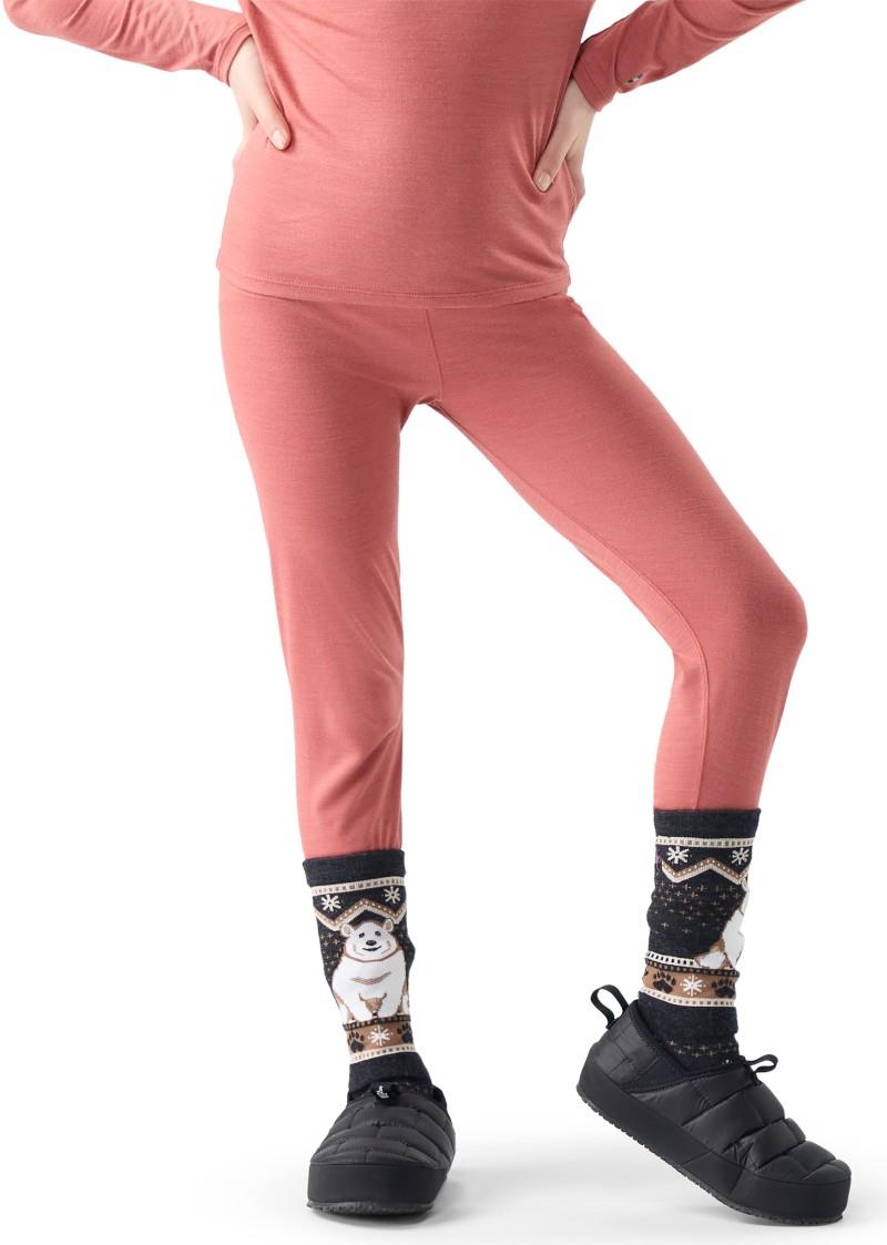 Classic Merino Blend Base Layer Bottoms - Kids - rosewood 1