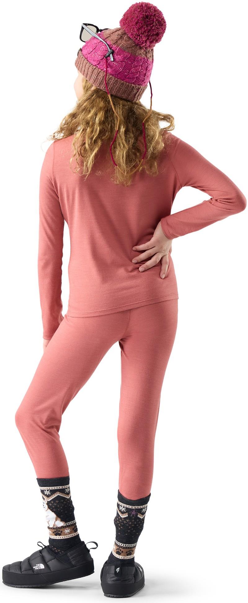 Classic Merino Blend Base Layer Bottoms - Kids - rosewood 1