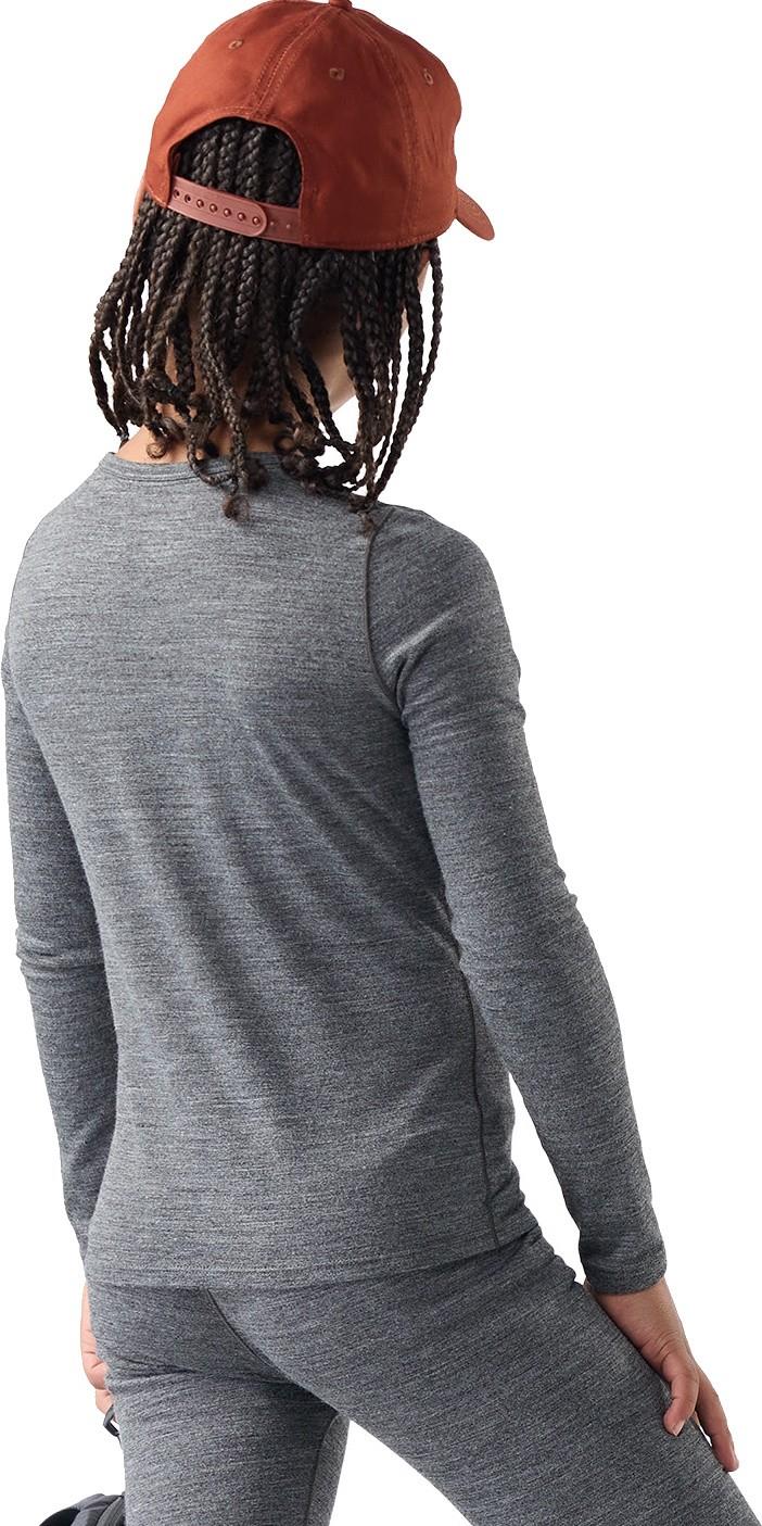 Classic Merino Blend Base Layer Crew - Kids - charcoal heather 1