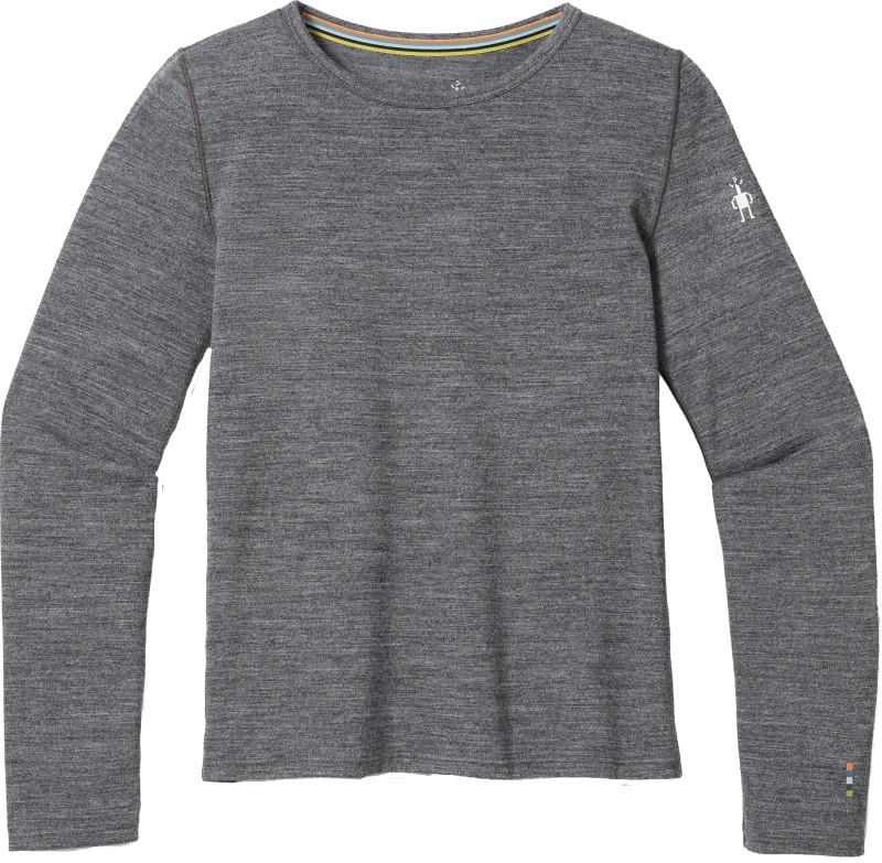 Classic Merino Blend Base Layer Crew - Kids - charcoal heather 1