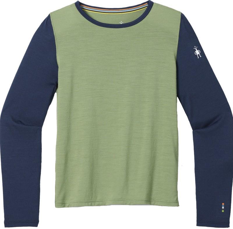 Classic Merino Blend Base Layer Crew - Kids - green tea 1