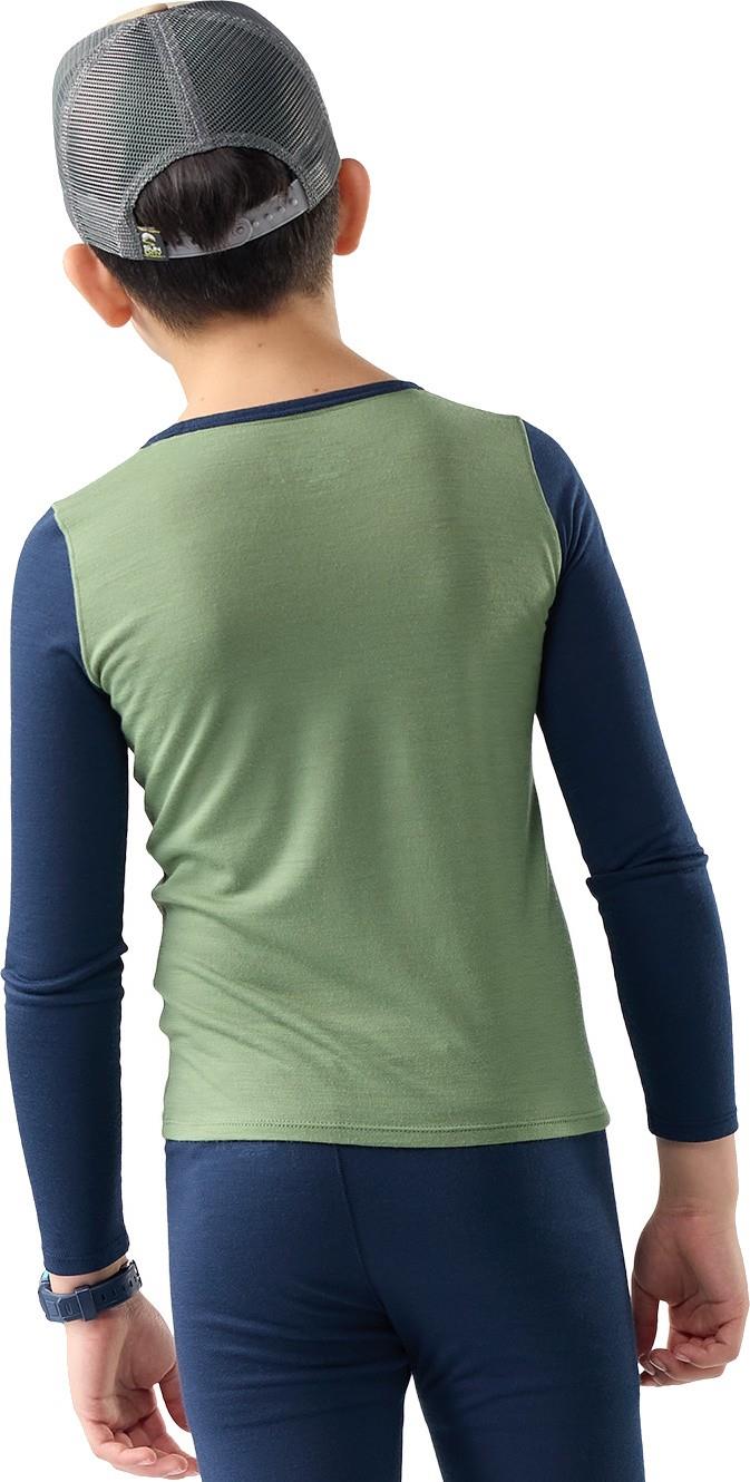 Classic Merino Blend Base Layer Crew - Kids - green tea 1