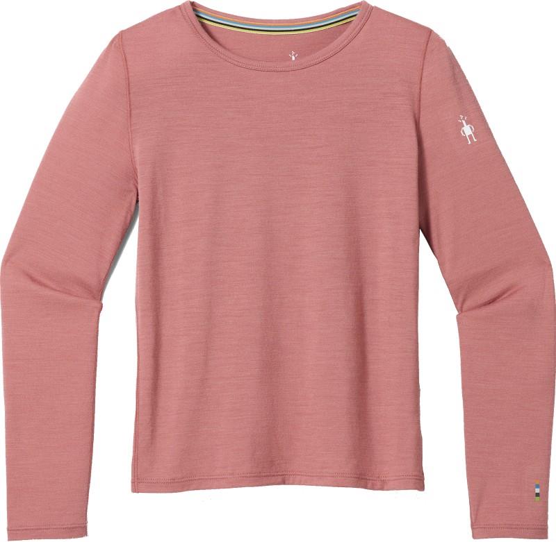 Classic Merino Blend Base Layer Crew - Kids - rosewood 1