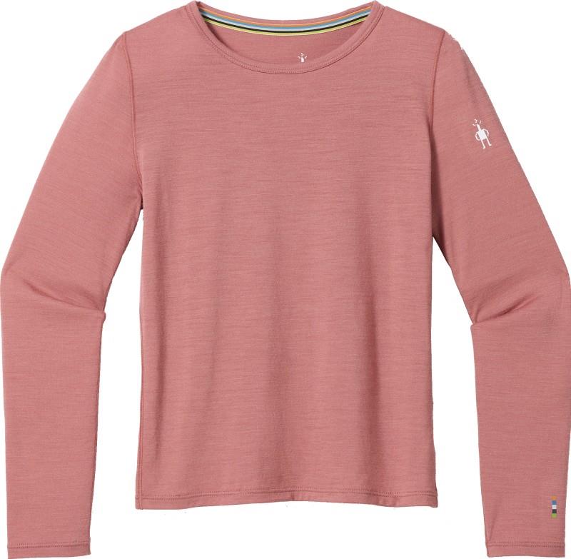 Classic Merino Blend Base Layer Crew - Kids - rosewood 1