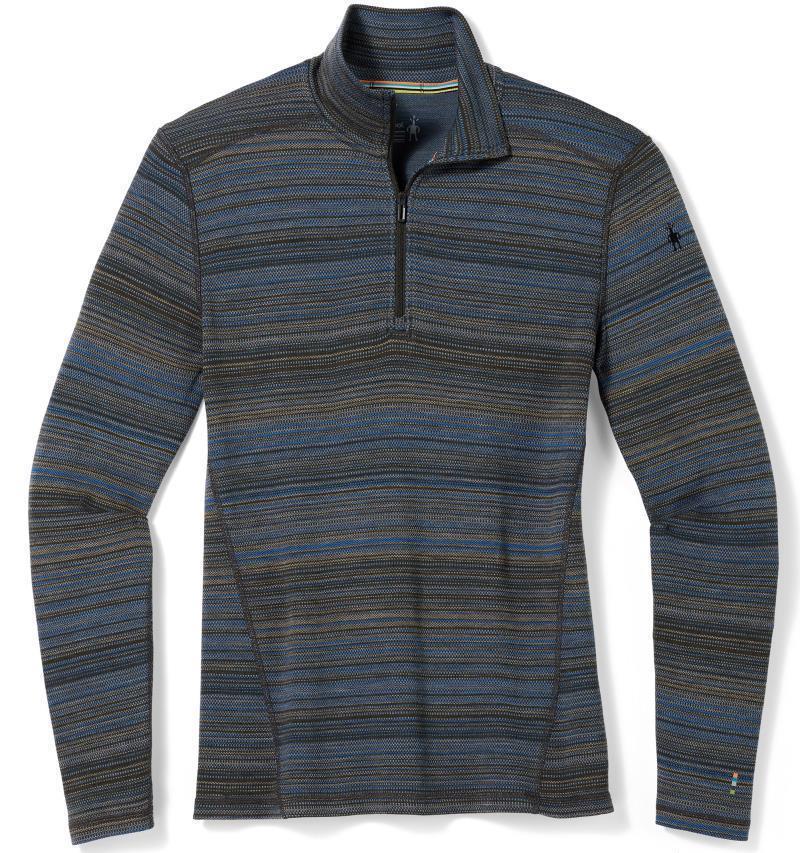 Classic Thermal (250) Merino Base Layer Pattern 1/4 Zip - Mens - laguna blue heather color shift 1